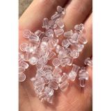 Hobimos 100 Adet (50 Çift) Silikon Küpe Arkalığı, Küpe Pistonu, Küpe Arkası 6x5 Mm