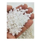 Hobimos 100 Adet 6 mm Beyaz Renkli Plastik Yarım İnci Boncuk - Deliksiz Süs ve Aksesuar Boncuğu