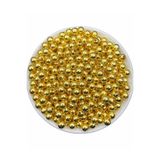 Hobimos 100 Adet 8 mm Gold Renk Ccb Metal Görünümlü Akrilik Plastik Boncuk