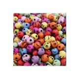 Hobimos 100 Adet Emoji Top Boncuk Karışık Renkli Plastik Boncuk
