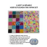 Hobimos 2 Adet 24 Bölmeli Hobi Kutusunda Çocuk Takı Yapım Seti