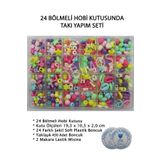 Hobimos 24 Bölmeli Hobi Kutusunda Soft Plastik Boncuk Çocuk Takı Yapım Seti