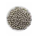 Hobimos 250 Adet 8 mm Gümüş Renk Ccb Metal Görünümlü Akrilik Plastik Boncuk