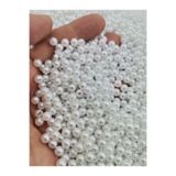 Hobimos 25gr 6mm Beyaz Renk A Kalite Plastik İnci Boncuk, Takı Yapım Boncuğu