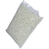 Hobimos Krem Plastik İnci 8 mm 100 Gram 325-400 Adet Çanta ve Anahtarlık Yapımında Kullanılır
