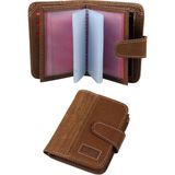 Hobimtek Cs-08 Dik Cüzdan 18 Kartlık Bozuk ve Kağıt Para Bölmeli Siyah - Acı Kahverengi