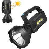 Hobimtek CX-8809 Süper Güçlü LED Çok Fonksiyonlu Projektör 4 Modlu Cob Işıklı Fener Solar Şarjlı El Feneri