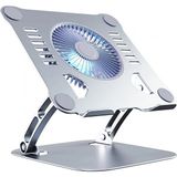 Hobimtek Ht-02 Metal Laptop Standı Yükseklik Ayarlı Fanlı Premium Serisi Notebook Tutucu Alüminyum Macbook Yükseltici 10-17 Inch