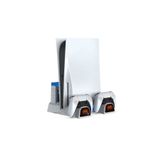 Hobimtek Ps5 Slim Için Çok Fonksiyonlu Soğutma Standı Kol Şarj Istasyonu Organizatör Stand Dock Led Işıklı