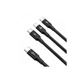 Hobimtek Type-C Pd Hızlı Şarj 20W 3 İn 1 Hızlı Şarj Kablosu 120 Cm 3 A Lightning Type-C Usb Micro Çoklu Data