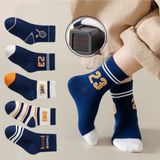 Hobins Sportswear Company 5 Çift Tenisci Desenli Bebek Çorap ve Çocuk Çorabı Özel Tenis'ci Serisi - 3 - 4 Yaş - Lacivert