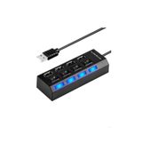 HOBİPİX Anahtarlı Işıklı 4 Portlu Usb Çoklayıcı Usb Çoğaltıcı 2.0 Uyumlu