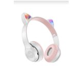 HOBİPİX Kedili Işıklı Katlanabilir 5.0 Bluetooth Kulaklık Kablosuz P47m