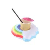 HobiShop Eğlenceyi Sevenlere Gökkuşağı Bulut Şişme Deniz Havuz Bardak Tutucu Float Bar 23x19cm.