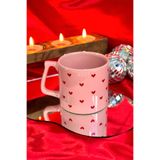 HobiShop(2366) HEART KALPLİ Pembe Kupa Renkli