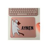 HobiShop(3) Sevimli Kedi Mouse Pad, 21x17 cm, Kaymaz Taban, Ev, Ofis ve Oyun için Rahat ve Yumuşak Mousepad Pembe1