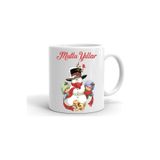 HobiShop(6847) Yılbası Noel Temalı Baskılı Seramik Beyaz Kupa Beyaz