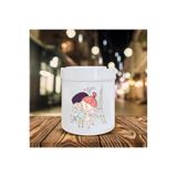 HobiShop(7310) Beyaz Love In Paris Temalı Seramik Küllük Beyaz