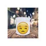 HobiShop(7318) Trip Emojili Surat Baskılı Küllük Seramik Kül Tablası-30947 Beyaz