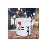 HobiShop(7552) Banksy Kırmızı Balonlu Kız Baskılı Küllük Seramik Kül Tablası-89 Renksiz