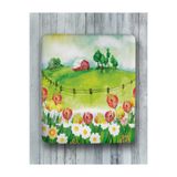 HobiShop(7741) Pembe Kulübe Bilek Destekli Mouse Pad Beyaz