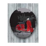 HobiShop(8374) Kırmızı Motor Oval Bilek Destekli Mouse Pad Renkli