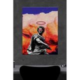 HobiShop(9219) Taç Heykel Ahşap Poster (27x18) Renkli