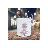 HobiShop(9284) Keep Calm Motivasyon Yazı Baskılı Küllük Seramik Kül Tablası-302 standart