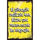 HobiShop(9382) Yazılı Retro Ahşap Poster Renkli