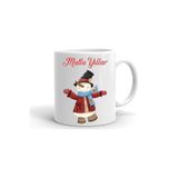 HobiShop(969) Yılbası Noel Temalı Baskılı Seramik Beyaz Kupa J
