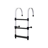 HobiStore Portatif Tekne Merdiveni ( Siyah ) 3 Basamaklı