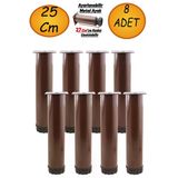 Hobit Ayarlanabilir Mobilya Kanepe Koltuk Metal Destek Yükseltici Kahve Ayağı Ayakları 25 Cm 8 Adet.