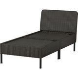 Hobiurun Bahçe Uzanma Koltuğu, Koyu Gri, 80 Cm, Mindersiz, 1+1 Kişilik - 80x169x79 cm