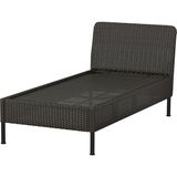 Hobiurun Bahçe Uzanma Koltuğu, Koyu Gri, 80 Cm, Mindersiz, 2 Kişilik - 80x169x79 cm