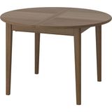 Hobiurun Yuvarlak Yemek Masası, Kahverengi Kayın, 4-6 Kişilik, Açılabilir, 115/170 cm - 61x120x75 cm