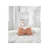 hobizer tekstil Dekoratif Fiyonk Çizgili Puf Yastık 50x40 Cm Kırlent
