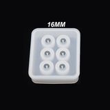Hobizubi 5 Adet - Yuvarlak Boncuk Tesbih Reçine Silikon Kalıbı -16 mm 249 - Şeffaf