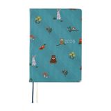 Hobonichi ajanda Techo Hon - A6 English - Bow & Tie: In The Forest - 2026 Jan Start - Mavi