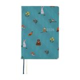 Hobonichi ajanda Techo Hon - A6 Japanese - Bow & Tie: In The Forest - 2026 Jan Start - Mavi