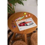Hoby Games 2 Adet Okul Orta Boy Resim Defteri 25*35CM Arabalı Karton Kapak Spiralli 15 Yaprak Set - Renkli