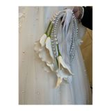 hoby shop İNCİLİ GALA EK BUKETİ - EL BUKETİ - EL ÇİÇEĞİ - GALA GELİN BUKETİ -GELİN BUKETİ