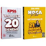 Hoca Kafası + Deli Defteri 2026 Kpss Vatandaşlık 21+20 Deneme 2 Li Set - Esra Özkan Karaoğlu Hoca Kafası + Deli Defteri Yayınları