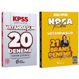 Hoca Kafası + Deli Defteri 2026 KPSS Vatandaşlık 21+20 Deneme 2 li Set - Esra Özkan Karaoğlu Hoca Kafası + Deli Defteri
