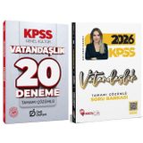 Hoca Kafası + Deli Defteri 2026 KPSS Vatandaşlık Soru Bankası + 20 Deneme 2 li Set - Esra Özkan Karaoğlu Hoca Kafası + D