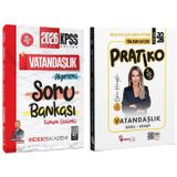 Hoca Kafası + İndeks 2026 KPSS Vatandaşlık Pratiko Soru Cevap Çalışma Kitabı + Soru Bankası 2 li Set - Esra Özkan Karaoğ