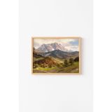 Hochkönig - Ahşap Desenli Çerçeve, Naturel, 50 x 70