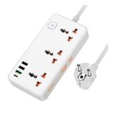 HOCO AC8A 2500W 3 Priz + 3 USB + 30W Type-C Multifonksiyonel Priz Çoğaltıcı Şarj Aleti