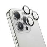 Hoco Crystal Clear İphone 15 Pro-15 Pro Max Hd 3D Metal Çerçeveli Kamera Koruyucu Lens-(5775)