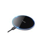 Hoco. CW6 Pro Easy 15W Kablosuz Şarj Cihazı – 1M Type-C Kablolu Wireless Charger, iPhone 13/14/15/16 Uyumlu Compatible AirPods ve Qi Destekli Android Telefonlar İçin Hızlı Şarj Adaptörü (Siyah)