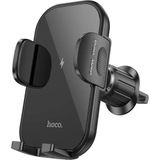 Hoco Hw4 15W Kablosuz Hızlı Şarjlı Havalandırma Uyumlu Araç Içi Telefon Tutucu - Siyah